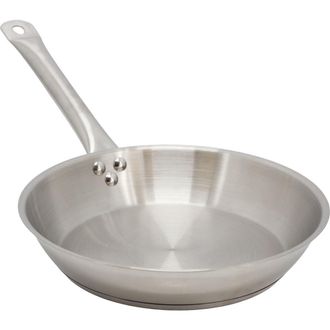 MegaChef Professional Kitchen 11 Inch Round Stainless Steel Fry Pan in Silver at Nordstrom