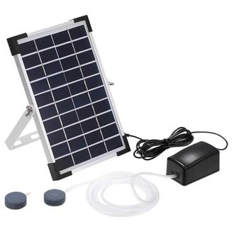 OEM Kit De Bomba De Aire Solar Crezuo, Panel Solar De 5 W, Bomba De Aire, Mangueras De Aire Y Piedras De Aireaci&oacute;n Para Estanques De Pesca Y Jard&iacute;n.-crezu