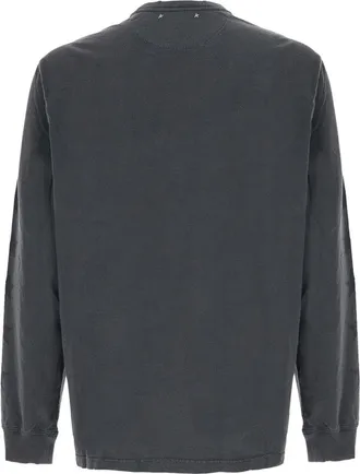Golden Goose Vintage-Effect Logo T-Shirt - Anthracite