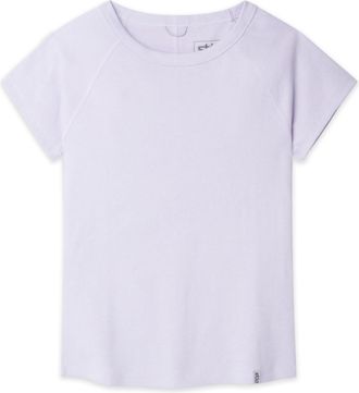 Stio | Womens Essential Ribbed Tee Shirt Short Sleeve, Size Extra Small in Lavender Haze Heather
