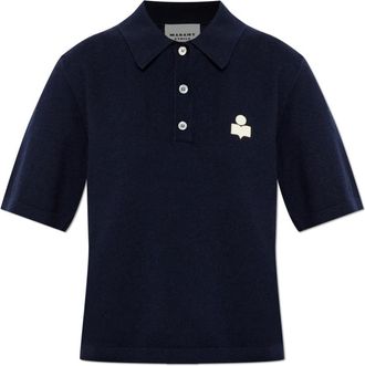 Isabel Marant Polo Shirts, female, Blue, Size: XS Althea Polo