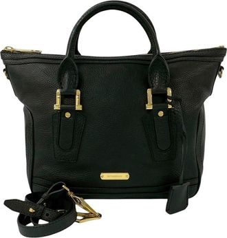 Burberry Pre-owned Burberry Grained Calfskin Kirley Satchel Ladies 42SG1I38Q2EBY5Y1