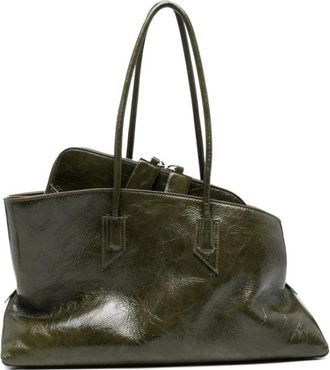 The Attico La Passeggiata Medium Tote - Dames - Schoudertassen - Groen - ONE Size - Leer - Tassen