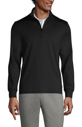 Lands End School Uniform Quarter Zip Pullover in Black at Nordstrom, Size X-Large
