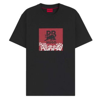 HUGO BOSS Hugo Heren T-shirt met ronde hals van Red Bull (Zwart)