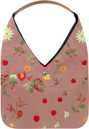 Generic Aesthetic Flower Reusable Lightweight Grocery Bags - Foldable Into Compact Pouch, Washable & Sturdy, Multipurpose for Shopping and Travel