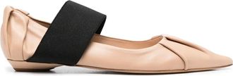 Bruno Frisoni Ballerine a punta in pelle - Toni neutri