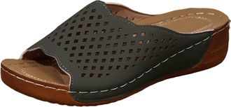 Generic Summer Wedges Shoes Women Slippers Bohemian Sandals Fashion Soft Breathable Insole And Non Slip Rubber Outsole Womens Sandals (8.5)