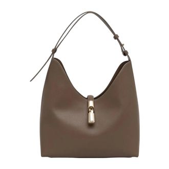 Furla Tassen, Dames, Bruin, ONE Size, Leer, Goccia M Hobo Bag