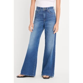 Good American Womens Soft Tech Good Petite Palazzo Jeans | Indigo, 3 Size 12 | Good American by Khlo&Egrave; Kardashian