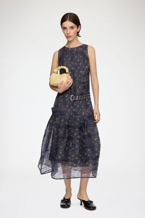 Ganni Dress in Shibori Organza - Size 34 Mixed