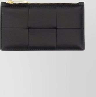 Bottega Veneta compact rectangular zippered card holder