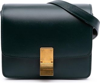 Celine Pre-owned Womens Classic Box Bag - Dark Green Leather - One Size