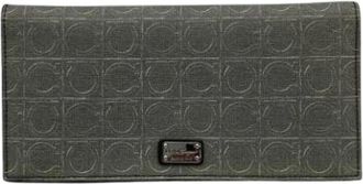 Ferragamo Pre-owned Gancini Long Wallet (Bi-fold) - Heren - Vintage Accessoires - Grijs - ONE Size - Leer - Vintage