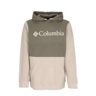 Columbia Colorblock Hoodie met Kangoeroezak - Heren - Hoodies - Beige - XL - Katoen - Hoodies & sweatvesten