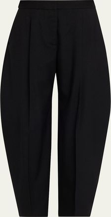Alaia Tailored Barrel-Leg Wool Twill Pants