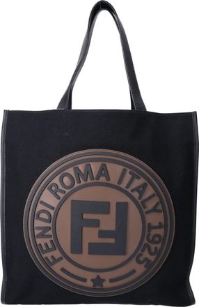 Fendi Black Canvas Tote Bag (Pre-Owned)