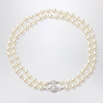 Vivienne Westwood Collana di perle a due file con logo Orb