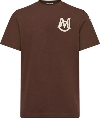 Moncler Moncler Monogram Cotton T-shirt, Men, Red, Size: 3xl