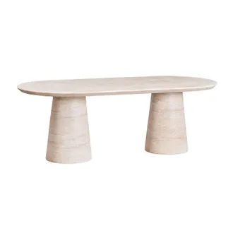 Sklum Mesa De Comedor Ovalada 220x95 Cm En Cemento Noemi Sklum