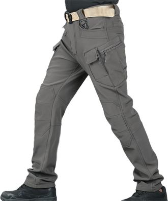 Generic Truetailor Fleece Lined Waterproof Utility Trousers, 2026 True Tailor Work Pants, Mens Hiking Cargo Tactical Hunting Pants (Dark Gray,XXL)