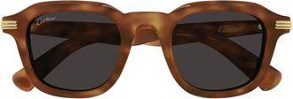 Cartier Zonnebril - Heren - Accessoires - Bruin - Maat: 49 MM Nylon