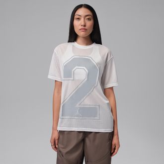 Nike Jordan Womens Jordan Flight Girlfriend T-Shirt in White | IW1299-121