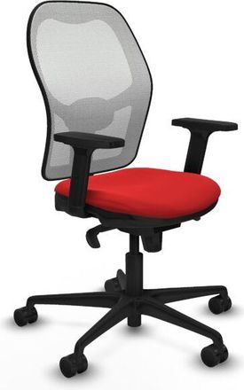 Piqueras y Crespo Piqueras Y Crespo - Jorquera Sincro Malla Blanca Similpiel Rojo Brazos 2d Base Nailon Ruedas 65mm Nailon