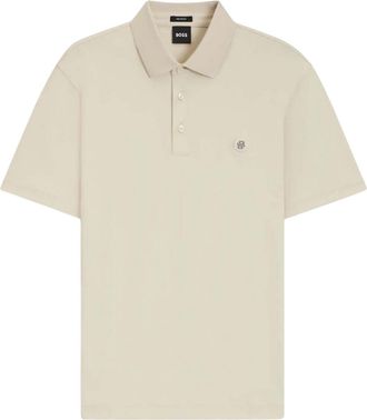 HUGO BOSS Heren C-Parris Monogram Poloshirt (Beige)