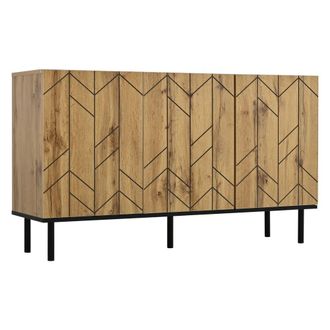 Urban Meuble Aparador de 3 puertas con dise&ntilde;o chevron