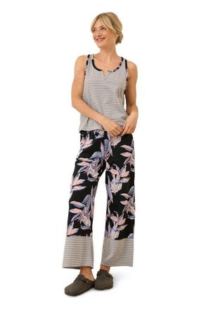 Pact Organic Staycation Sleep Tank in Dark Leaves at Nordstrom, Size X-Large