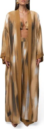 JLUXLABEL Desert Oasis Duster in Brown at Nordstrom, Size Small