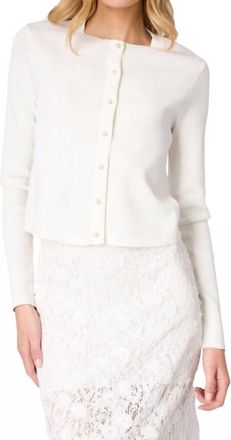 Cami NYC Jessa Long Sleeve Cardigan In White