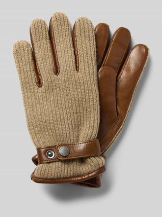 Hestra Handschuhe aus Woll-Mix Modell Christopher in Hellbraun, Gr&ouml;&szlig;e 10