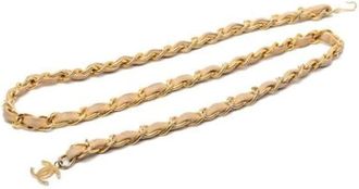 Chanel Pre-owned Belts, female, Beige, Size: ONE SIZE Pre-owned Chain belt