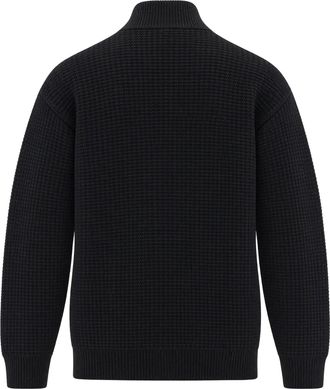 Lacoste Half-Zip Wool Blend Sweater - Black