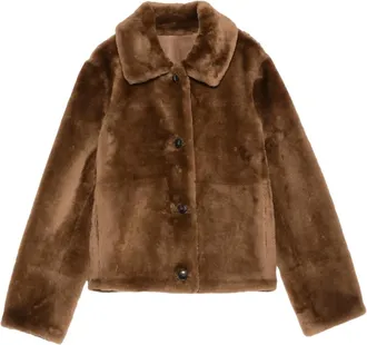 Yves Salomon Mujer, Chaquetas, Marr&oacute;n, Talla: S