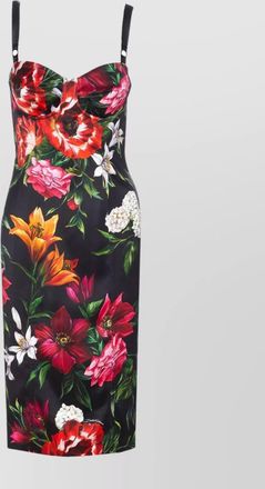 Dolce & Gabbana a-shape floral print midi dress
