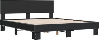 vidaXL Bed Frame without Mattress Black 160x200 cm Vidaxl