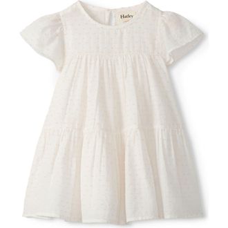 Hatley Kids Swiss Dot Cotton Dress in Natural at Nordstrom, Size 18-24M