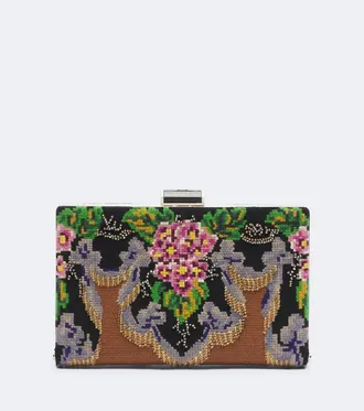 Valentino Garavani Clutch Berthe de jacquard adornado