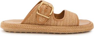 Tod's Sandalo Leather-trim Raffia Sandals - Brown - 39 (IT39 / UK6)
