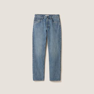Miu Miu Denim and poplin five-pocket jeans