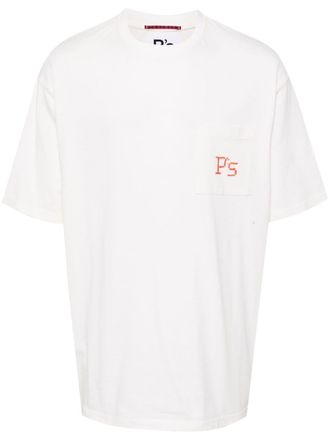 President's T-shirt met geborduurd logo - Beige