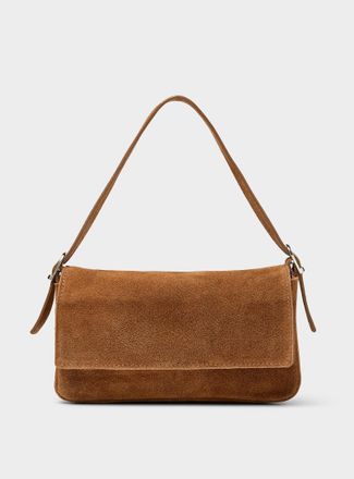 Simons Womens Rectangular suede baguette bag Exclusive collection from Italy
