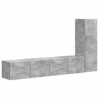 vidaXL Conjunto De Mueble De Tv 3 Pcs Gris Concreto Vidaxl