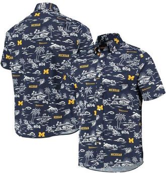 Reyn Spooner Mens Reyn Spooner Navy Michigan Wolverines Classic Button-Down Shirt at Nordstrom, Size X-Large