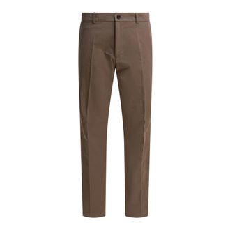 Burberry Broeken, Heren, Bruin, L, Katoen, Cotton Chinos