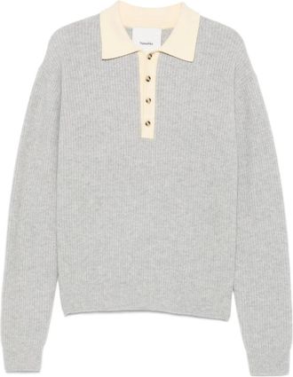 Nanushka ribbed polo sweater - men - RWS Wool/Nylon/Organic Cotton - M - Grey