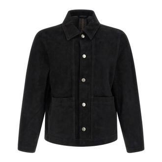 Giorgio Brato Fiore Suede Jacket - male - Giorgio Brato - Light Jackets - Black - 2XL - Jackets